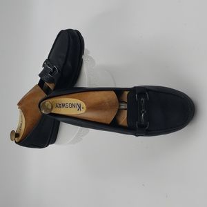 Aerosoles Black Faux-Leather Manuscript Loafers 10